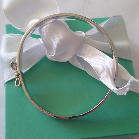 Kate Spade New York Take A Bow Bangle Bracelet, Silver, 2.5" - Picture 7 of 10